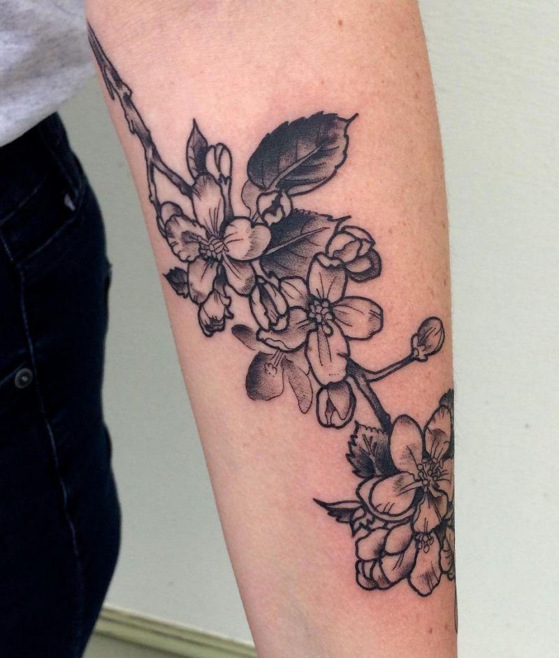 30 Elegant Apple Blossom Tattoos You Should Try