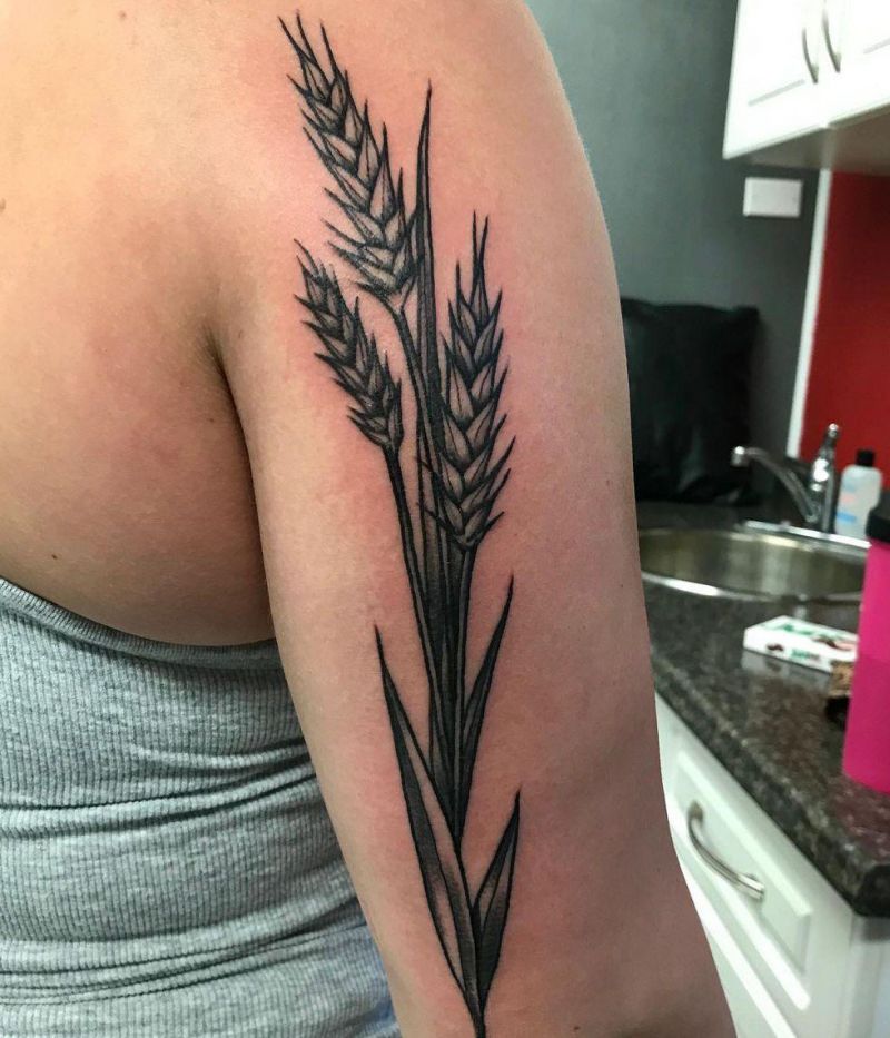 30 Elegant Wheat Tattoos You Must See