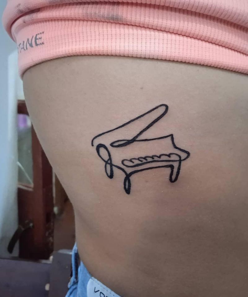 30 Elegant Piano Tattoos You Must Love