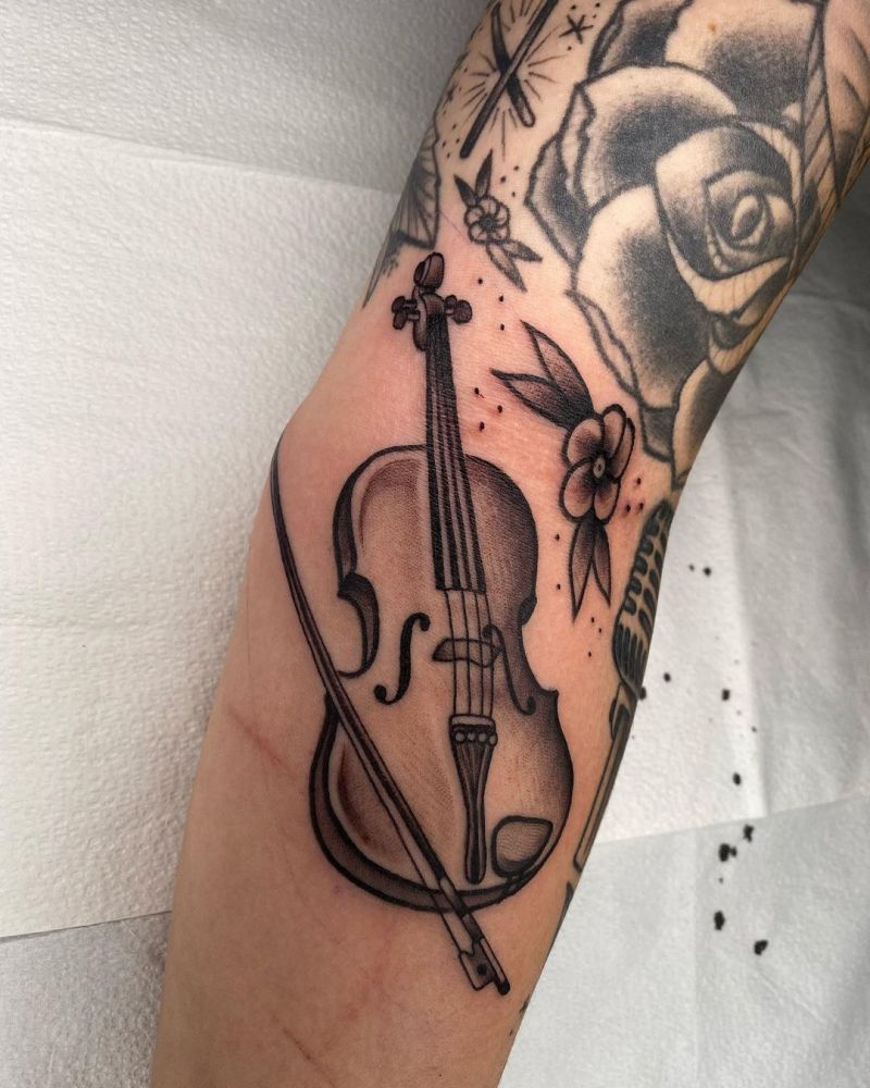 30 Elegant Cello Tattoos You Must Love