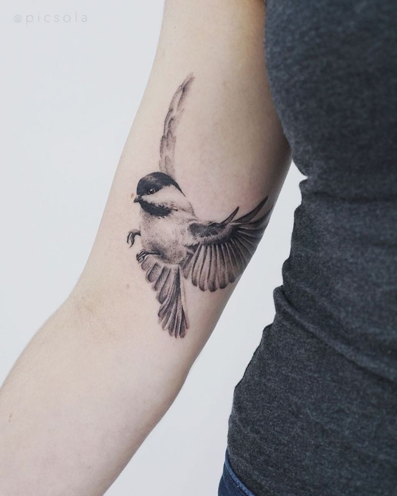 30 Elegant Chickadee Tattoos You Must Love