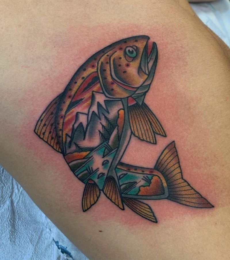 30 Gorgeous Trout Tattoos You Must Love