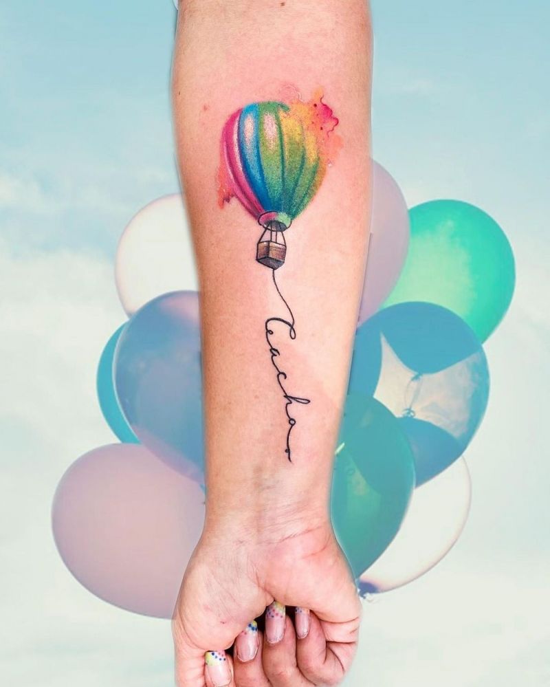 30 Excellent Balloon Tattoos You Can Copy
