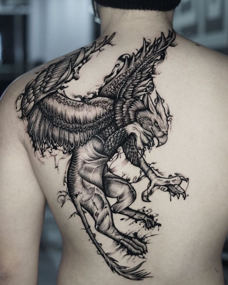 30 Pretty Griffin Tattoos to Inspire You