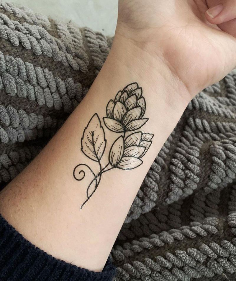 30 Elegant Hops Tattoos for Your Inspiration