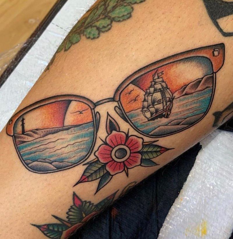 30 Elegant Sunglasses Tattoos You Should Try