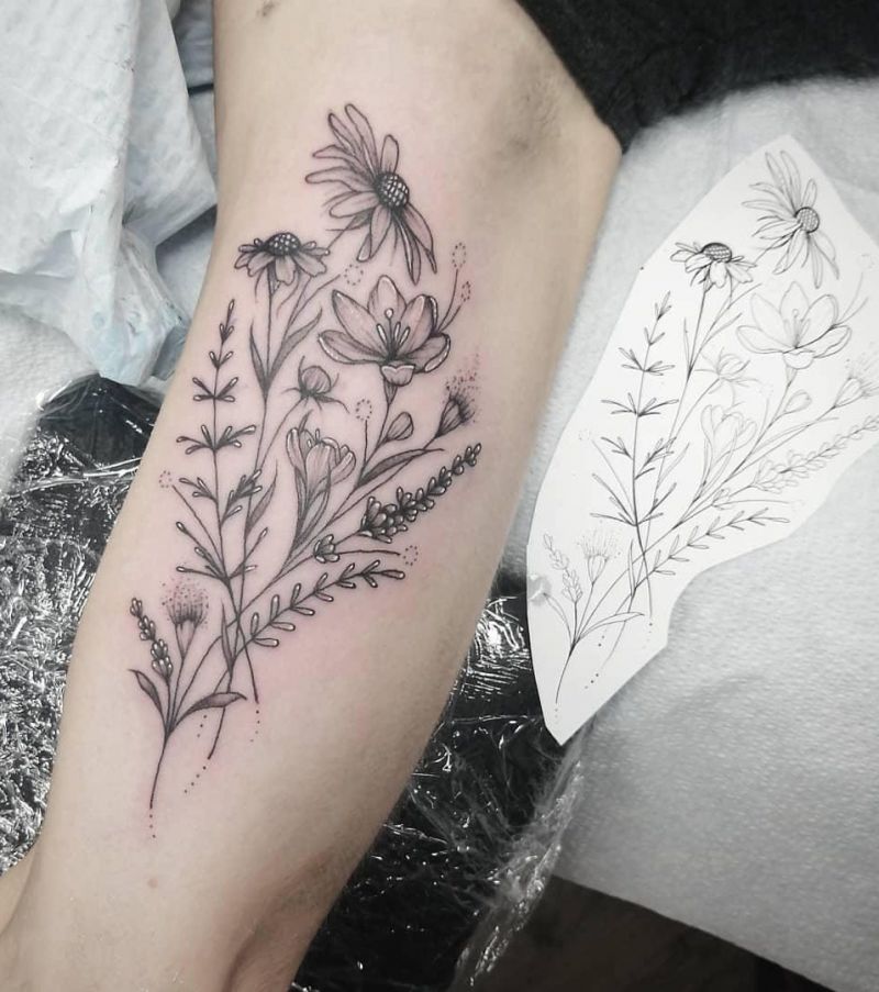 30 Elegant Wildflower Tattoos You Must Try