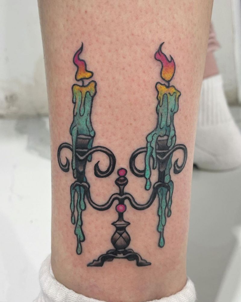 30 Elegant Candle Tattoos You Must Love