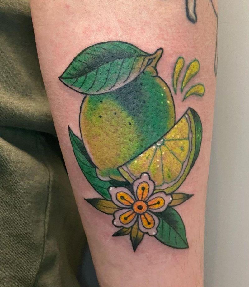 30 Elegant Lime Tattoos You Must Try