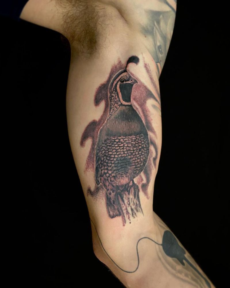 30 Wonderful Quail Tattoos You Must See