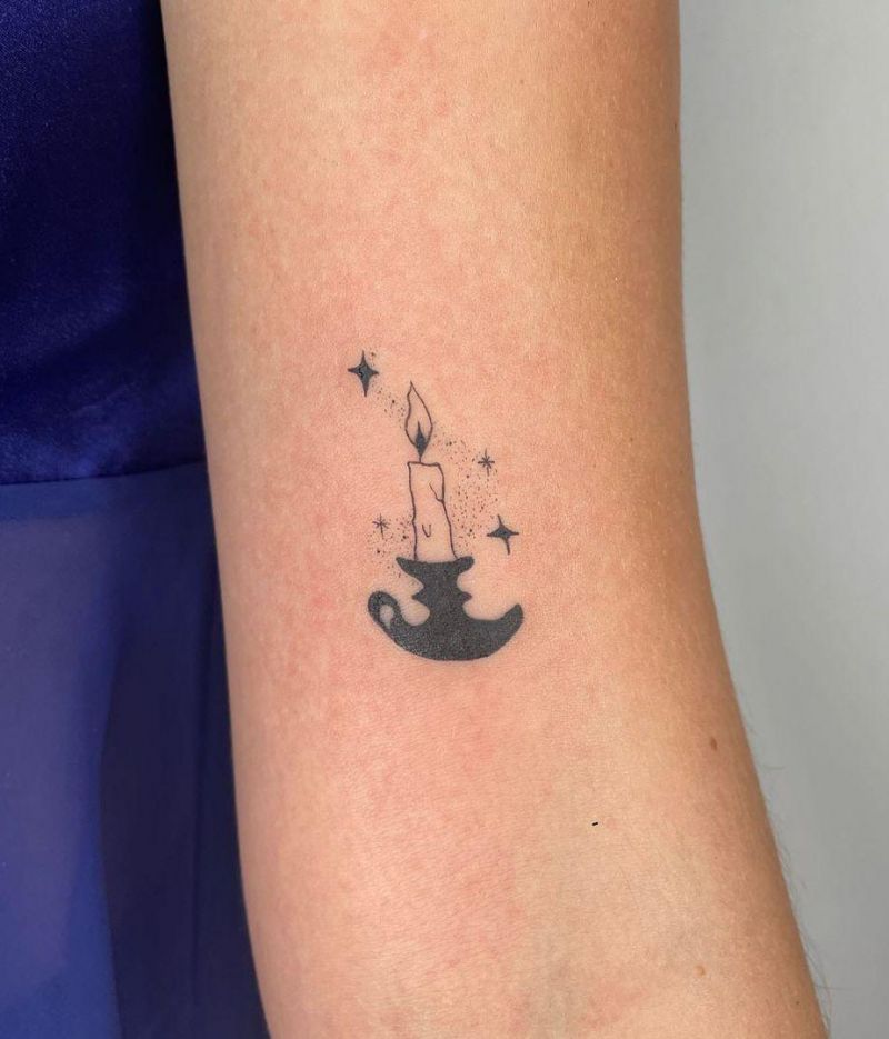 30 Elegant Candle Tattoos You Must Love