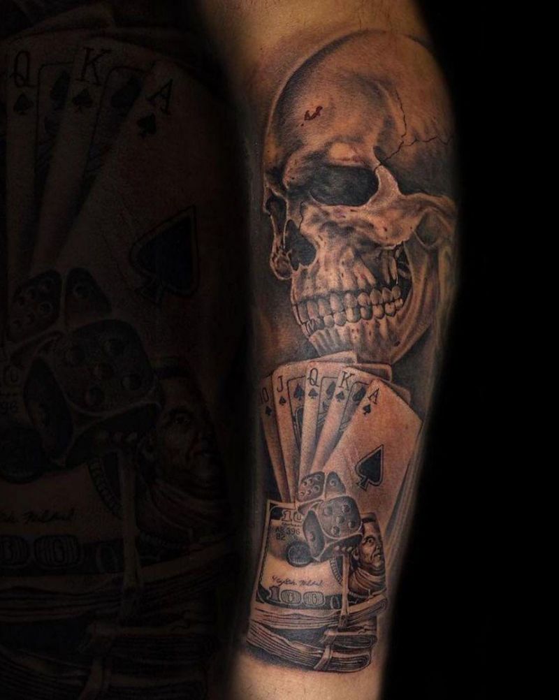 30 Excellent Gambling Tattoos You Must Love