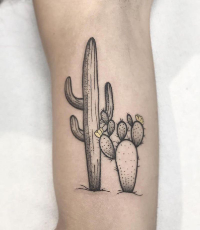 30 Gorgeous Cactus Tattoos to Inspire You