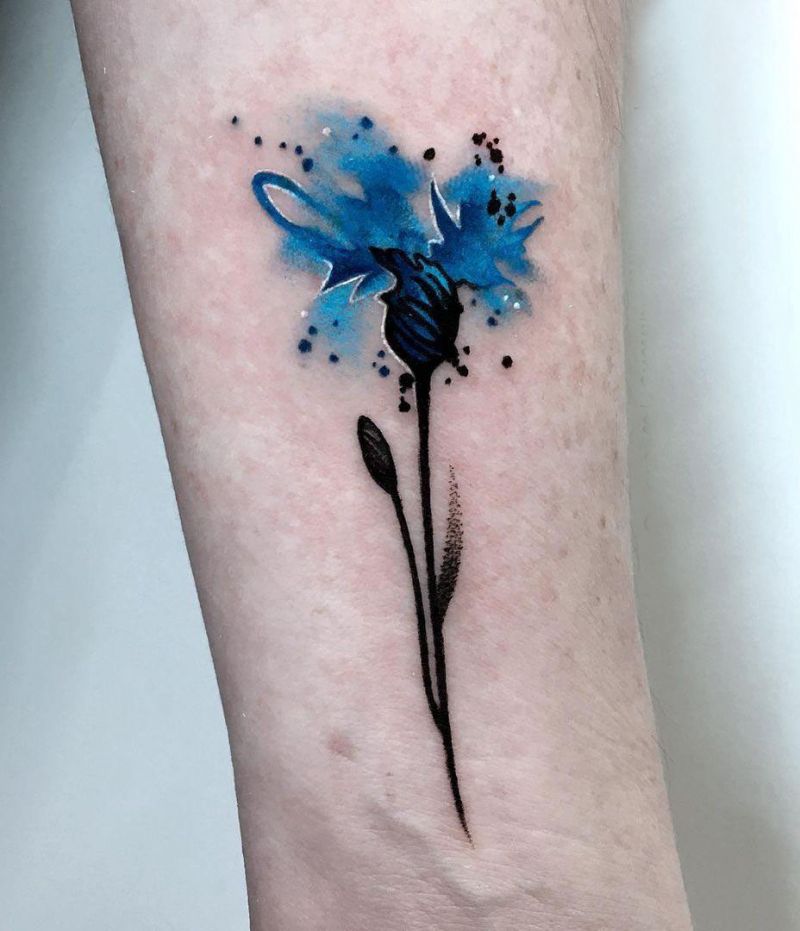 30 Elegant Cornflower Tattoos You Must Try