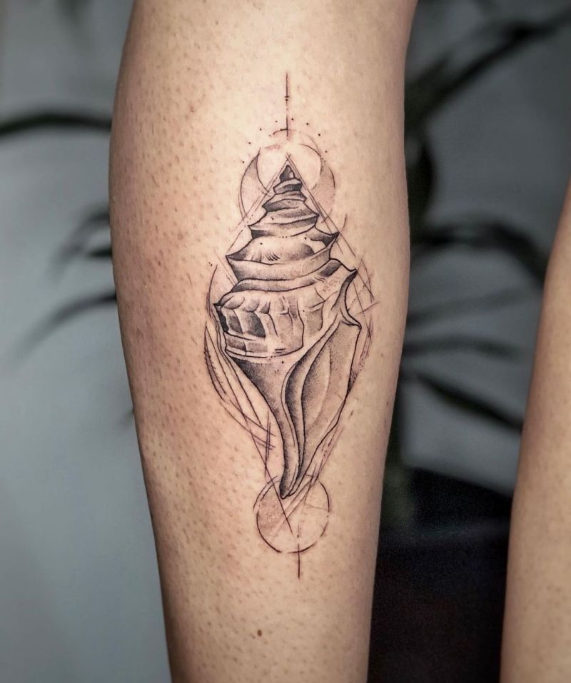 30 Elegant Conch Tattoos You Can Copy