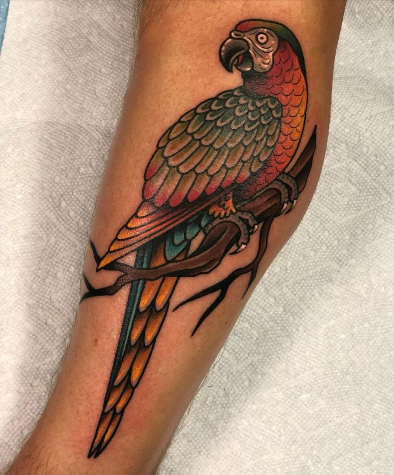 30 Beautiful Macaw Tattoos You Must Love