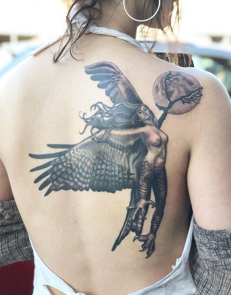 30 Gorgeous Harpy Tattoos For Your Next Ink