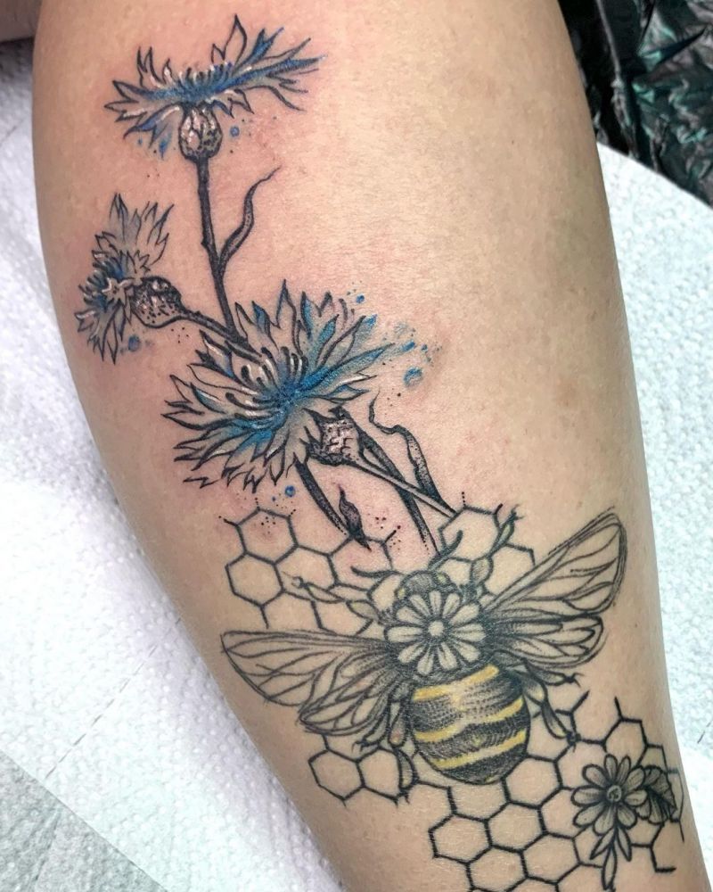 30 Elegant Cornflower Tattoos You Must Try