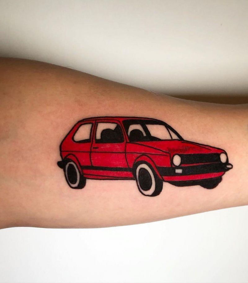 30 Excellent Car Tattoos You Can Copy