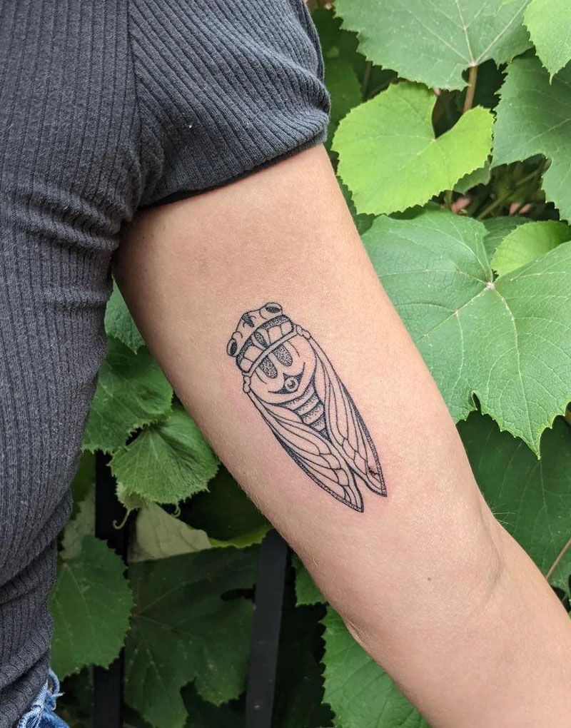 30 Gorgeous Cicada Tattoos to Inspire You