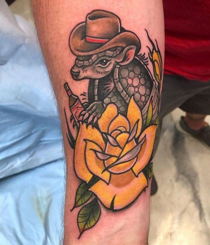 30 Gorgeous Armadillo Tattoos You Can Copy