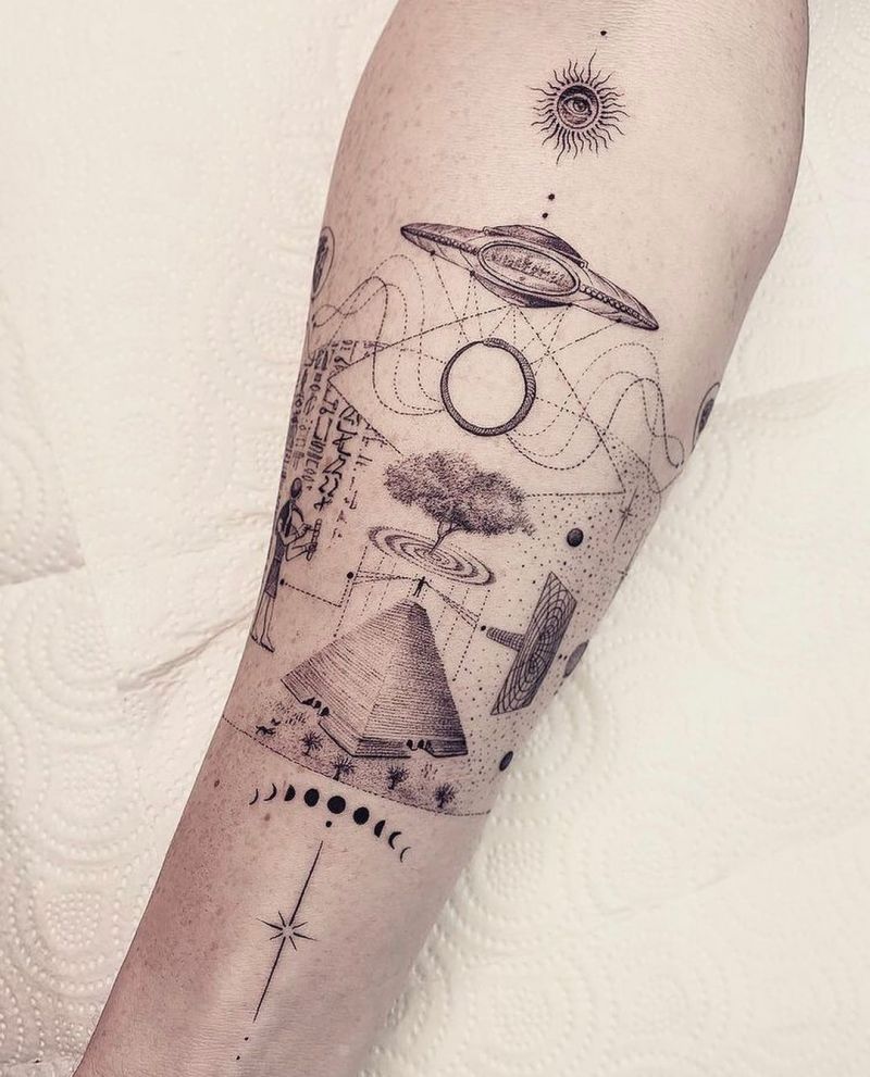 30 Unique Pyramid Tattoos You Must Try