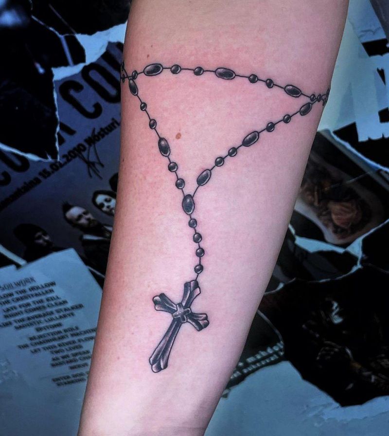 30 Unique Rosary Tattoos You Must See