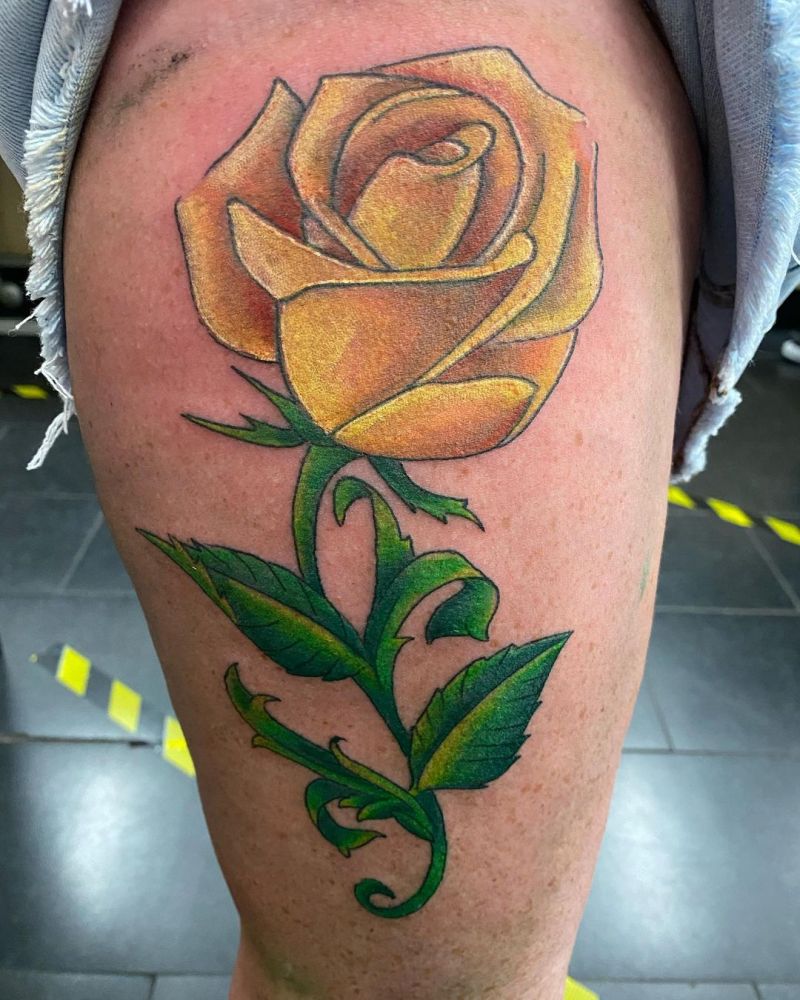 30 Elegant Yellow Rose Tattoos You Will Love