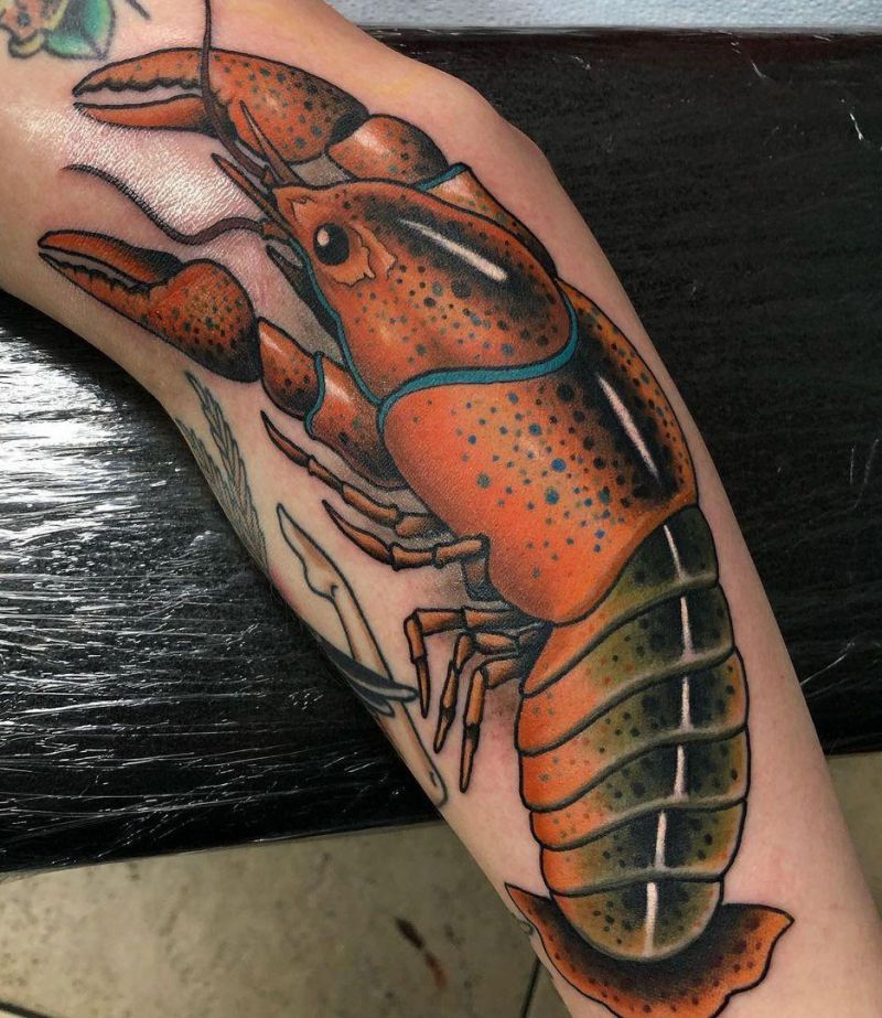 30 Great Crayfish Tattoos You Must Love
