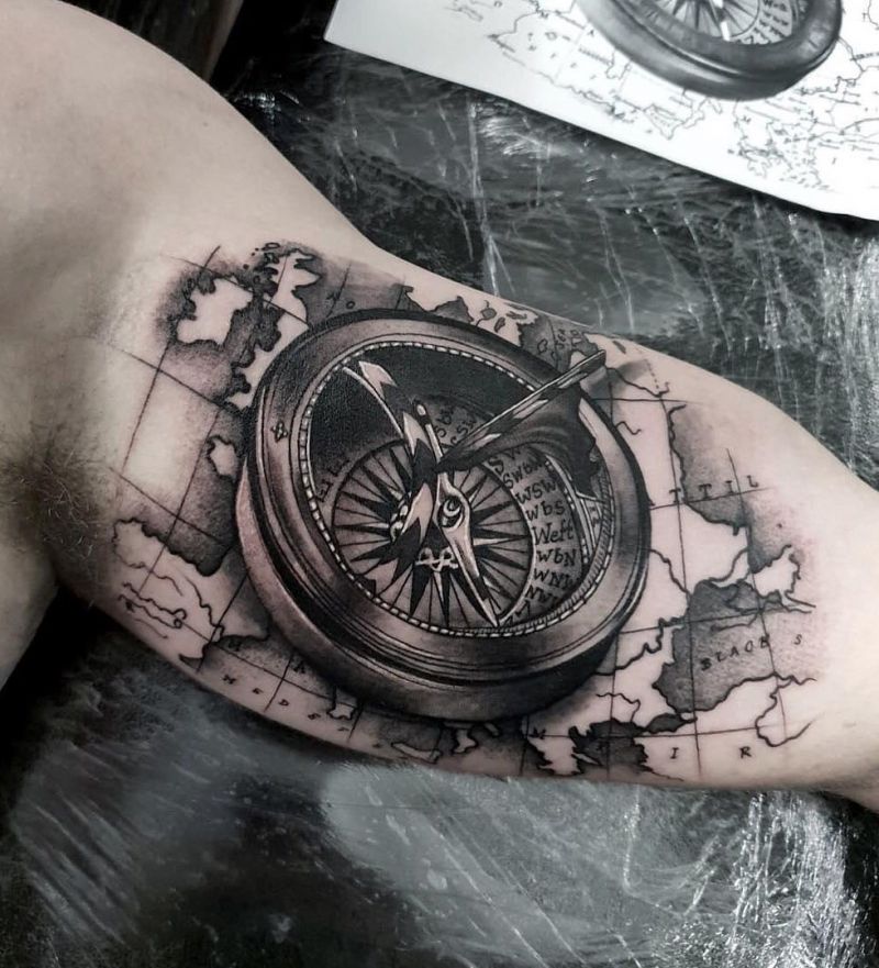 30 Gorgeous Sundial Tattoos You Can Copy