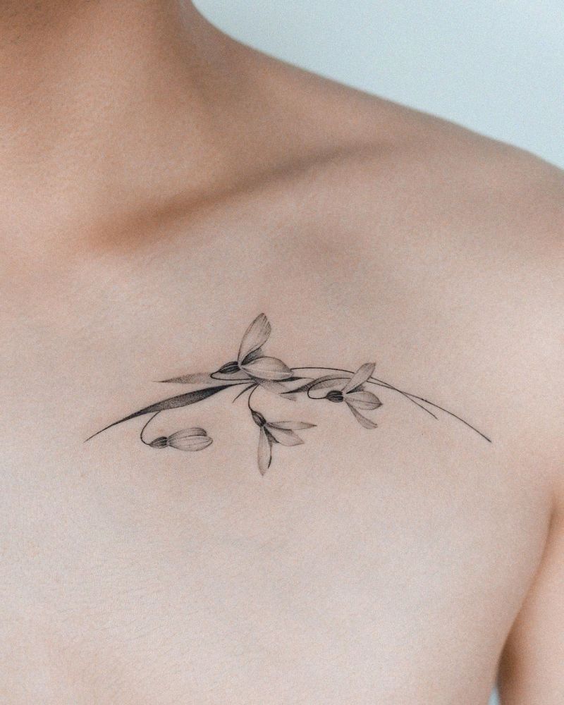30 Elegant Snowdrop Tattoos You Can Copy