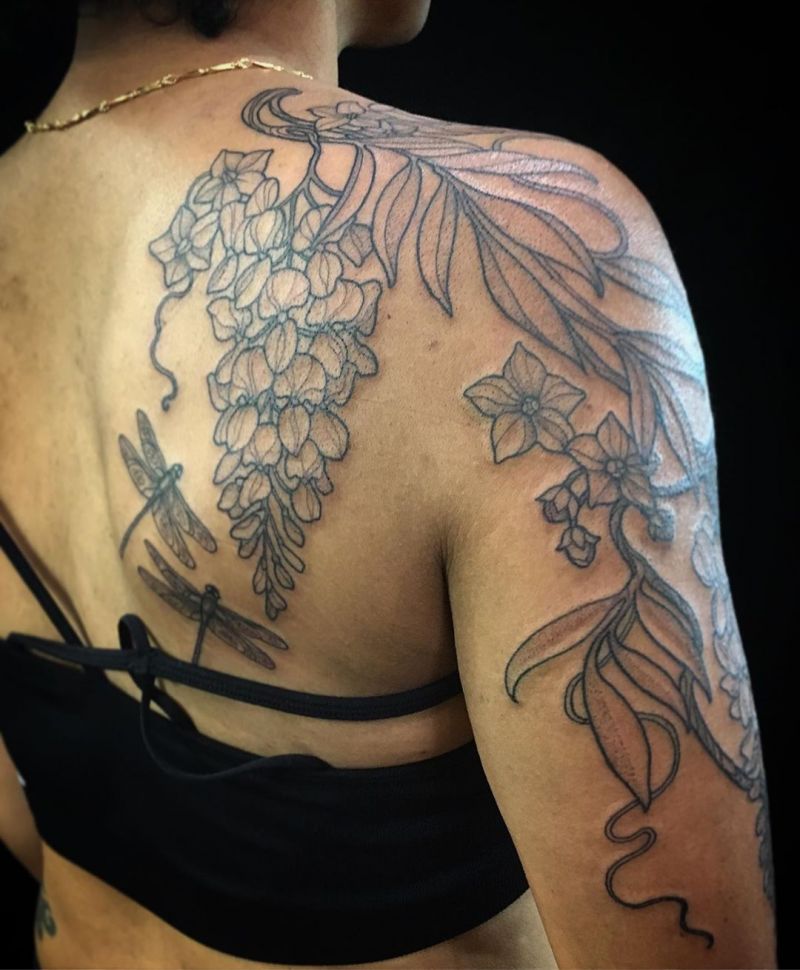 30 Unique Wisteria Tattoos You Will Love