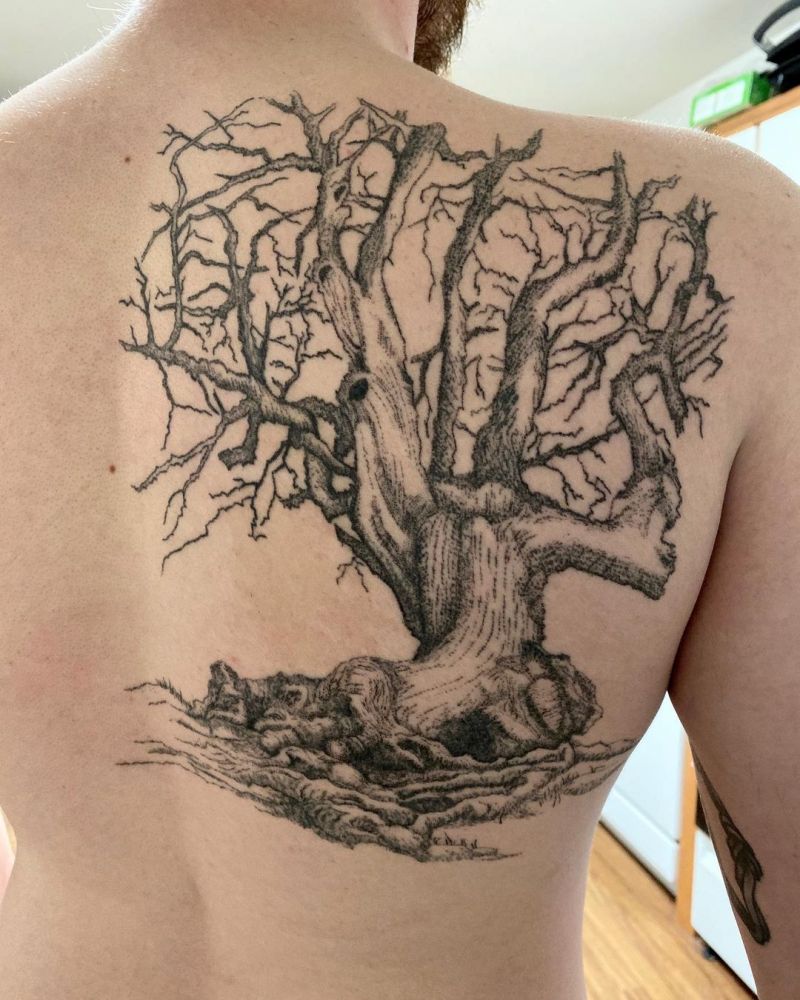 30 Elegant Oak Tree Tattoos You Must Love