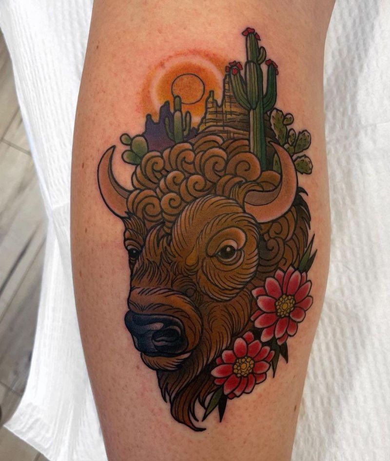 30 Unique Buffalo Tattoos for Your Inspiration