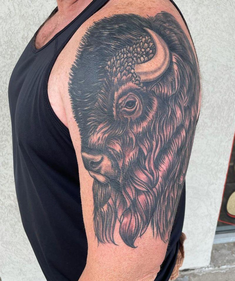 30 Unique Buffalo Tattoos for Your Inspiration