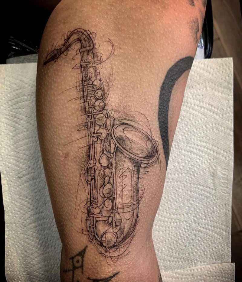 30 Elegant Saxophone Tattoos You Must Try