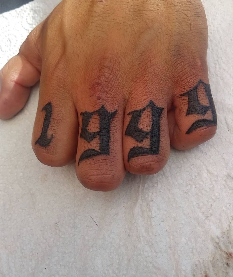 Number 1999 Tattoo