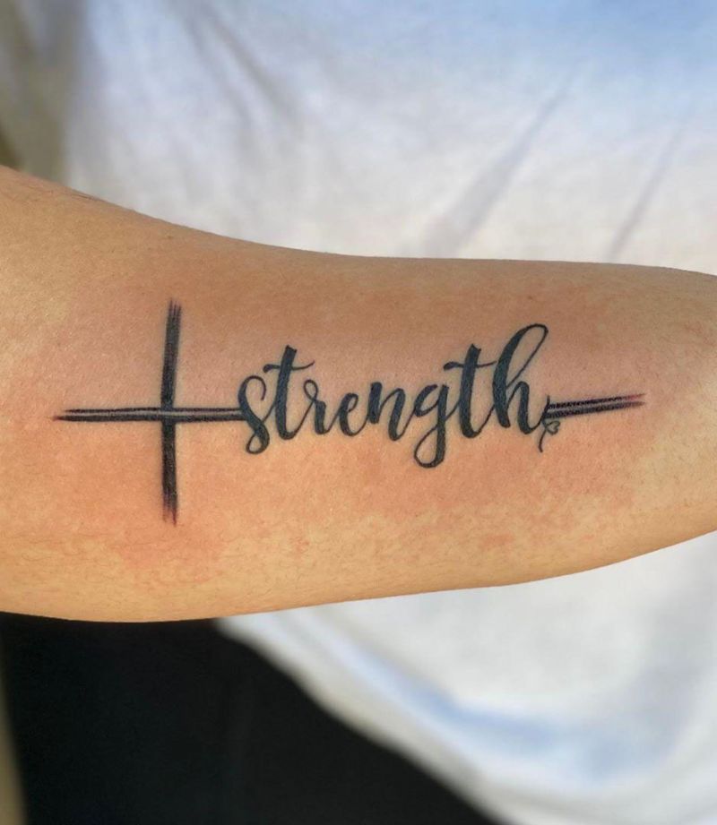 30 Unique Strength Tattoos You Must Love