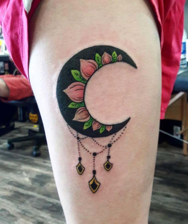 30 Elegant Mandala Moon Tattoos You Must Love