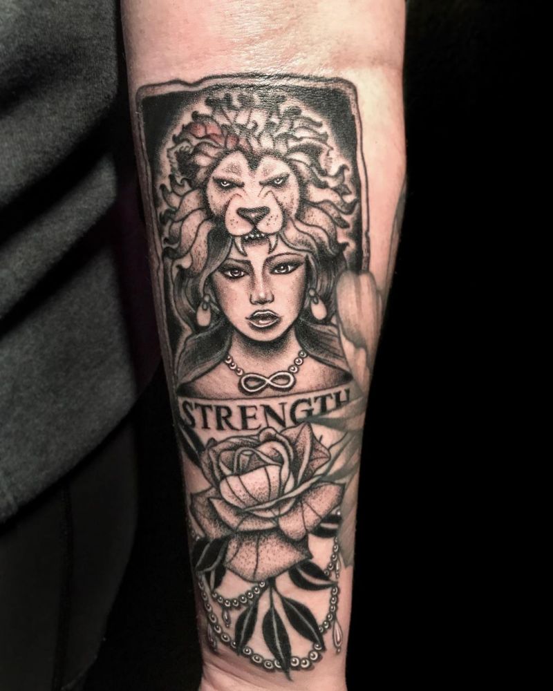 Tarot strength tattoo