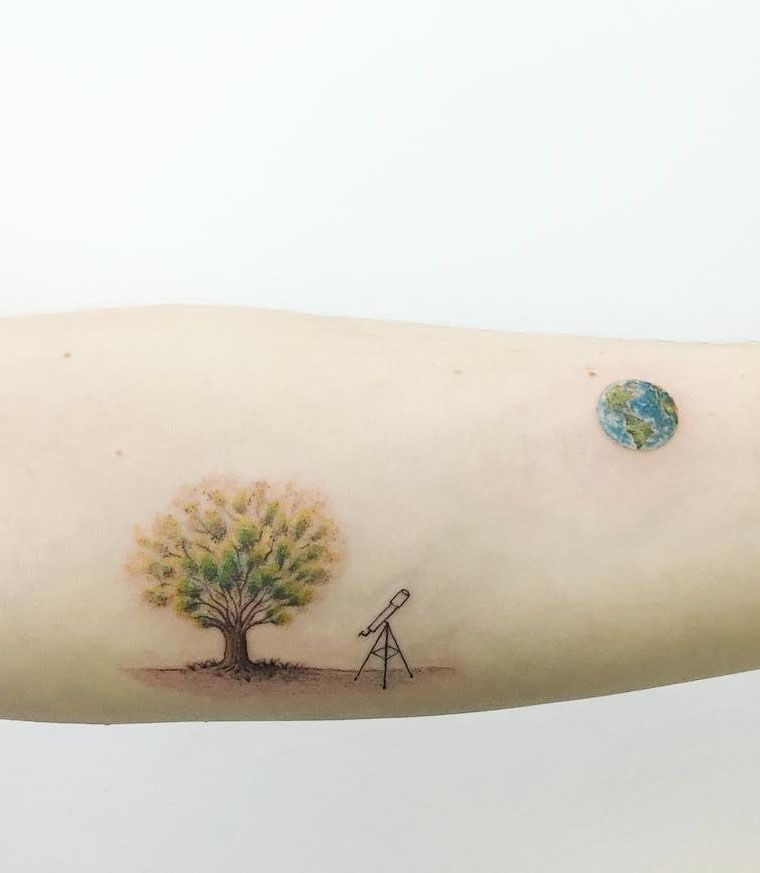 30 Unique Telescope Tattoos You Can Copy