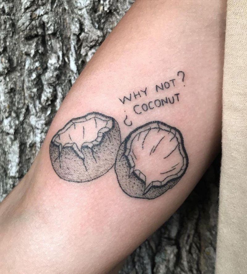 30 Elegant Coconut Tattoos to Inspire You