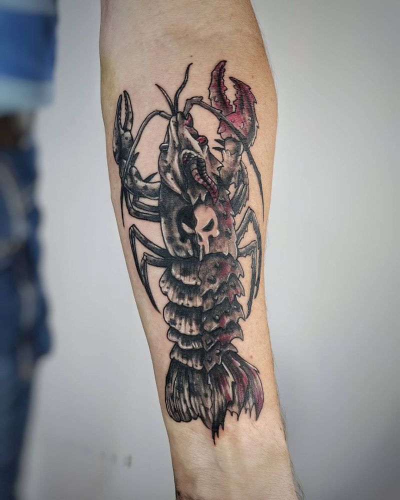 30 Great Crayfish Tattoos You Must Love