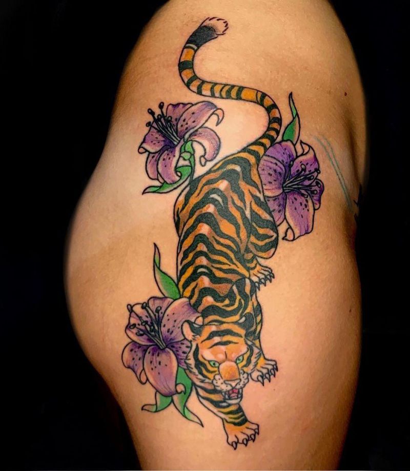 30 Unique Tiger Lily Tattoos You Must See