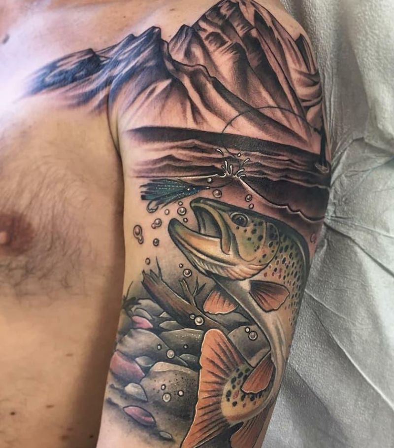 30 Elegant Fishing Tattoos to Inspire You