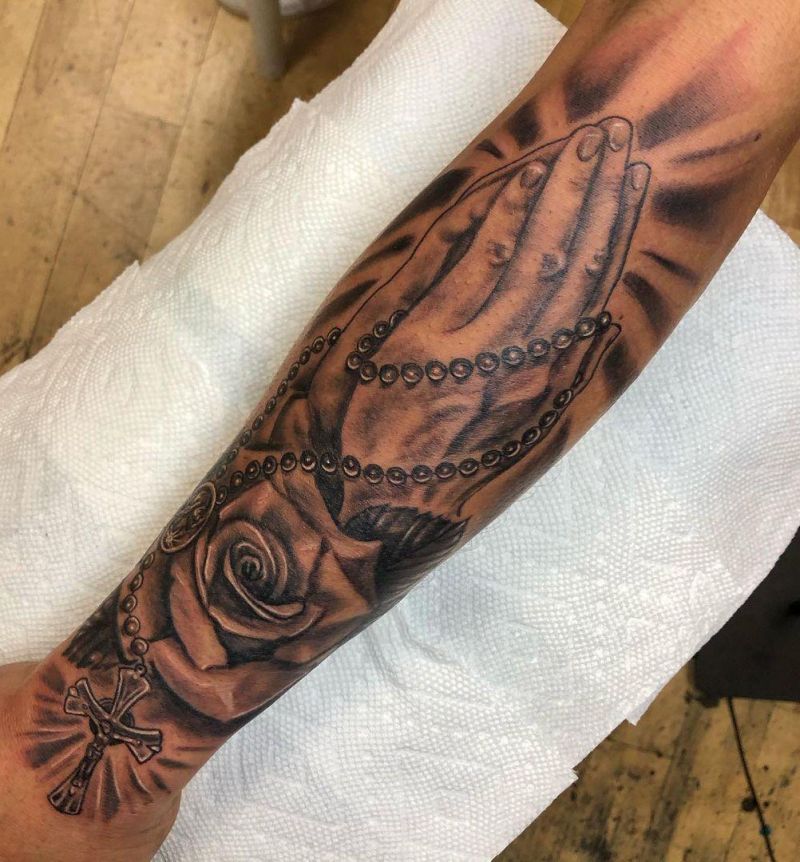 30 Unique Praying Hands Tattoos You Can Copy