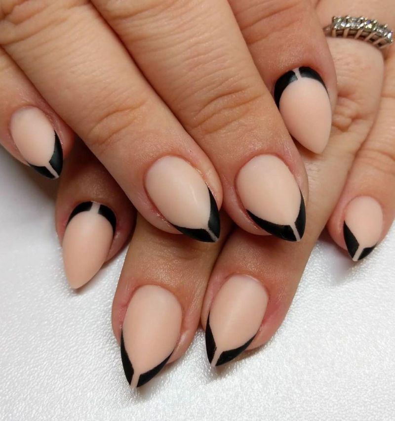 30 Trendy Black French Tip Nails You Will Love