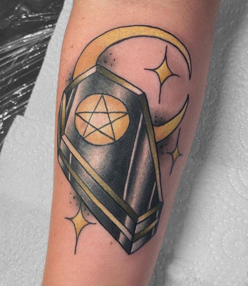 30 Unique Coffin Tattoos for Your Inspiration