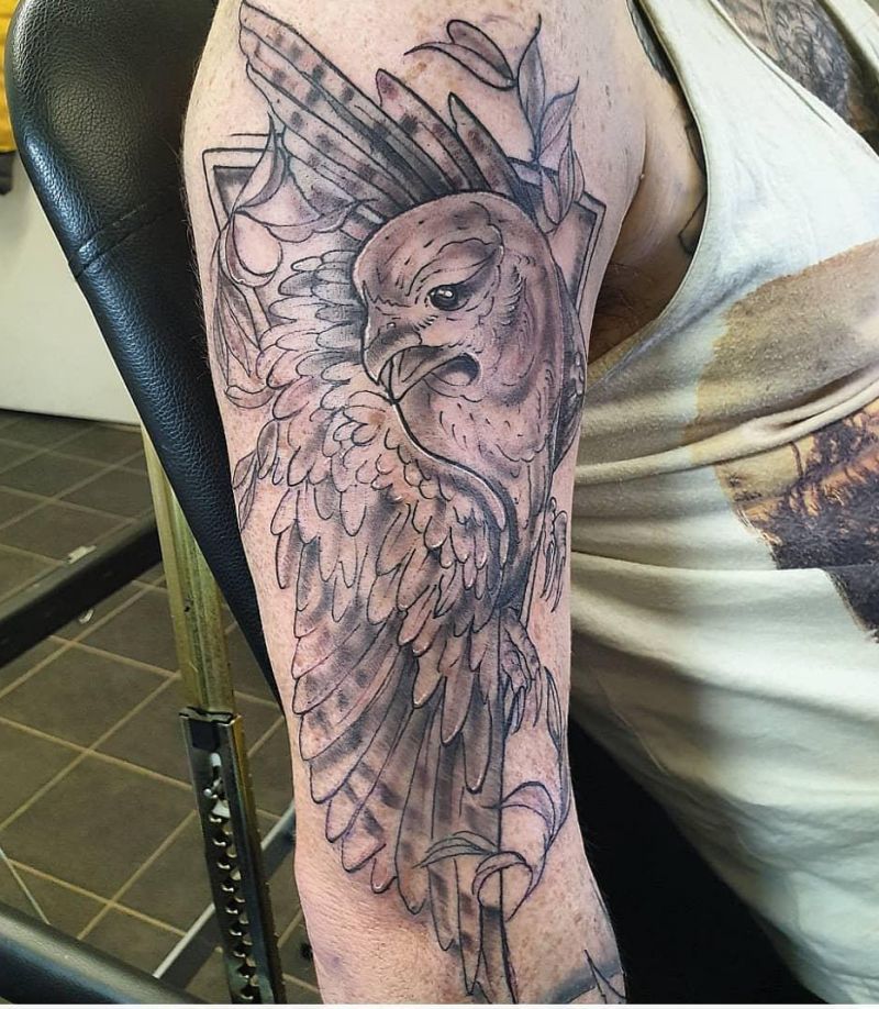 30 Great Kestrel Tattoos to Inspire You
