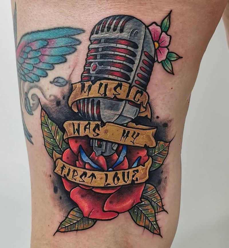 30 Unique Microphone Tattoos You Must Try